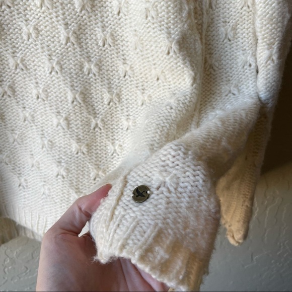 Eddie Bauer Cream Chunky Knit Long Sleeve Sweater - Picture 6 of 8